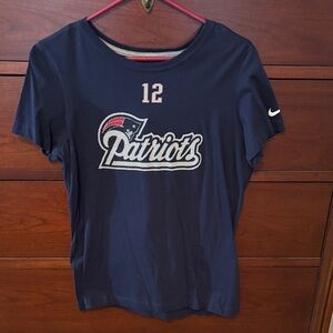 Nike Navy Blue Patriots Short Sleeve Tee